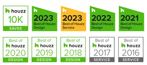 Houzz awards earned by iStage Homes
