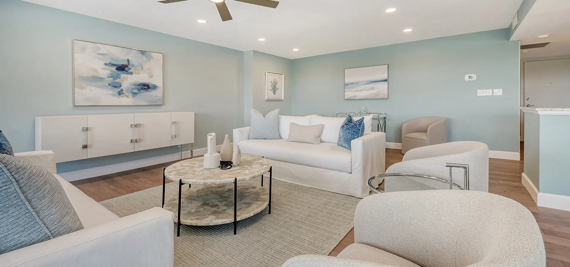 Coastal Contemporary Condo Staging on Lido Key
