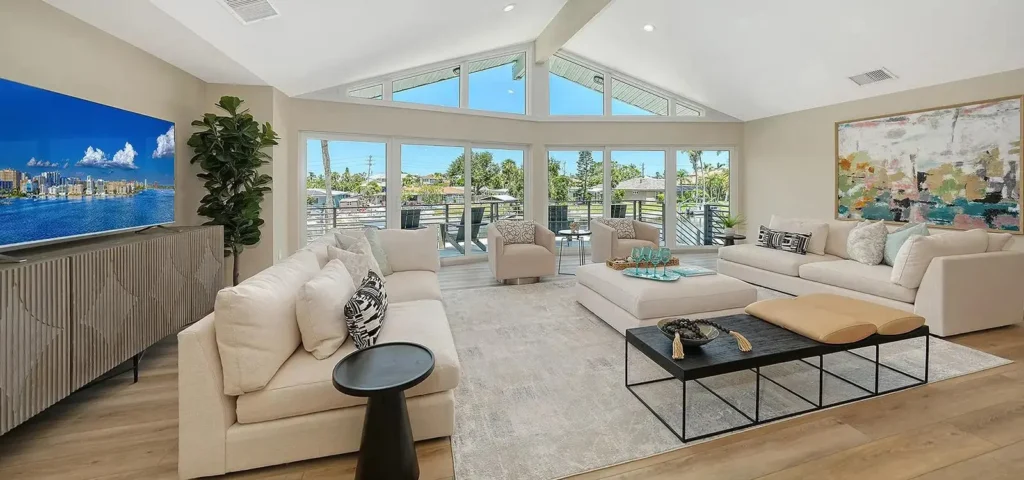 Coastal Contemporary Home Staging in Lido Key