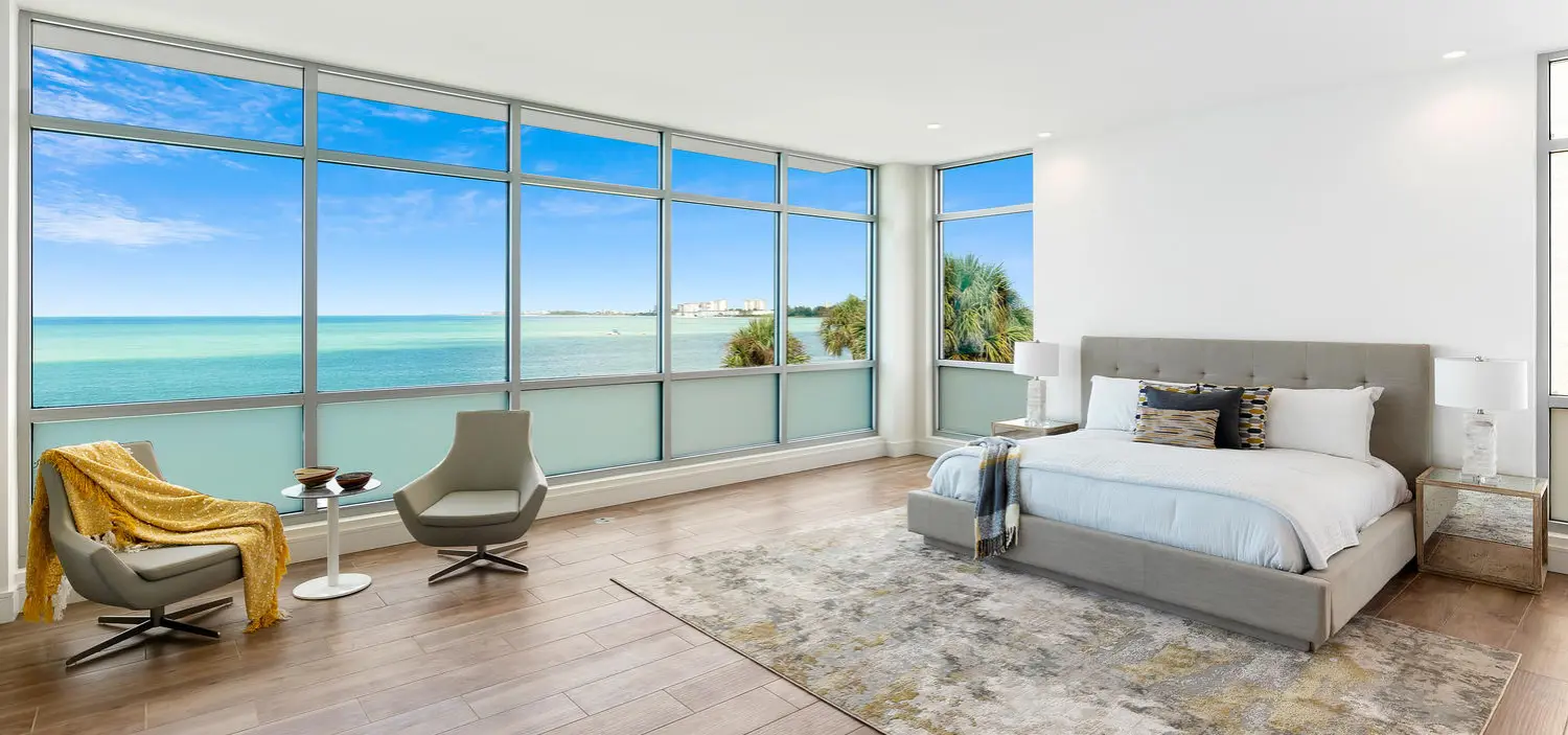 Luxury Contemporary Waterfront Condo Staging on Siesta Key, Sarasota