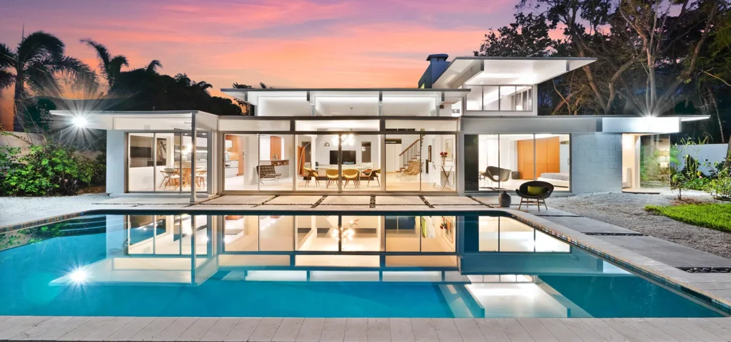 Mid-century modern home staging on Lido Shores