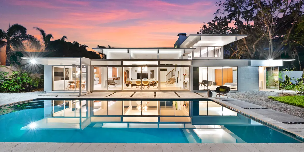 Mid-century modern redesign project in Lido Shores Sarasota by iStage Homes