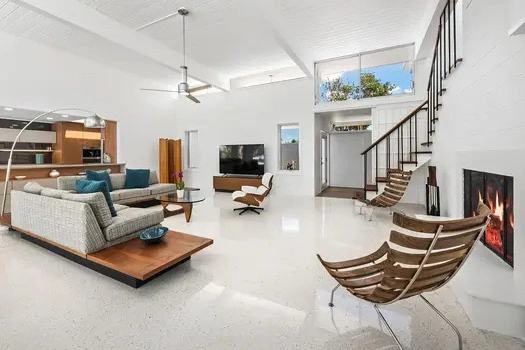 Professionally staged living room
