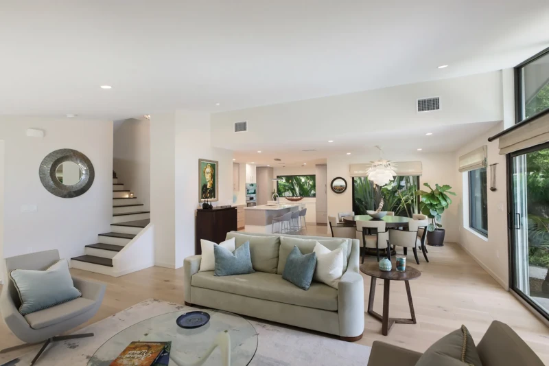 Open concept dining area staging in a Sarasota home