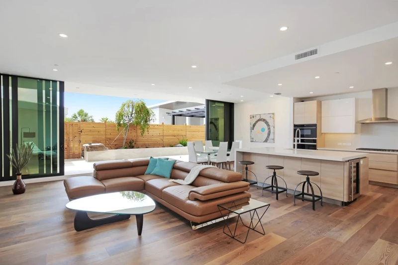 Modern open concept home staging