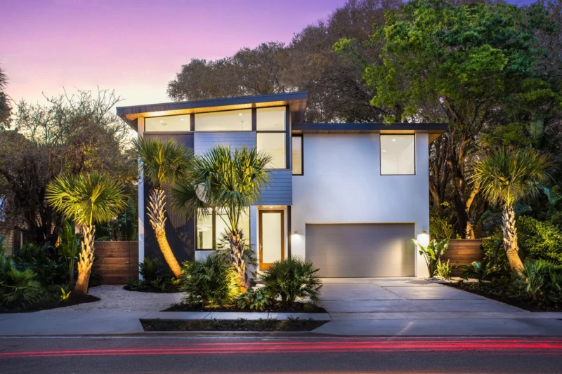 Contemporary staged home in Sarasota's Bungalow Hill neighborhood near Hudson Bayou