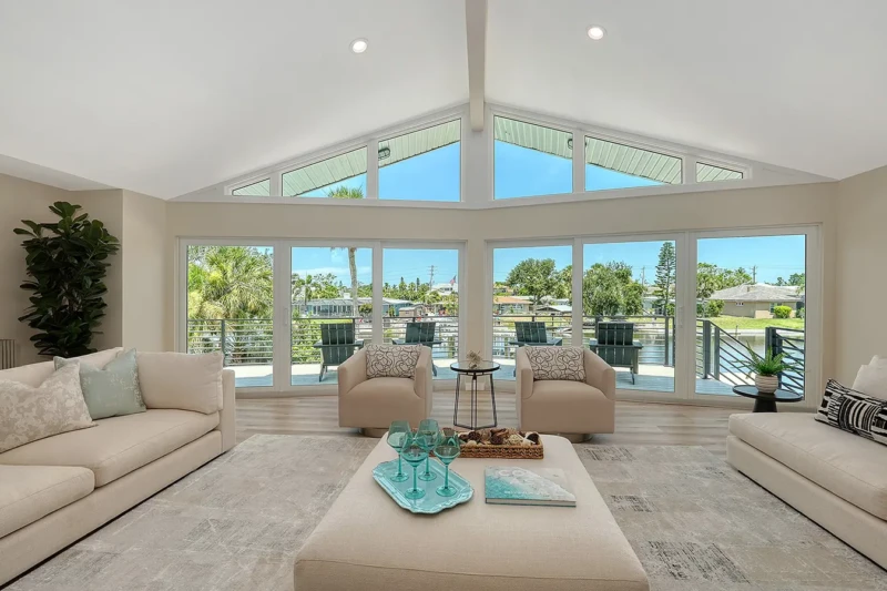 luxury waterfront home staging in lido key
