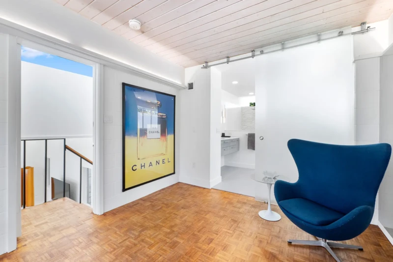 Mid-century modern interior detail staging in Lido Shores Sarasota