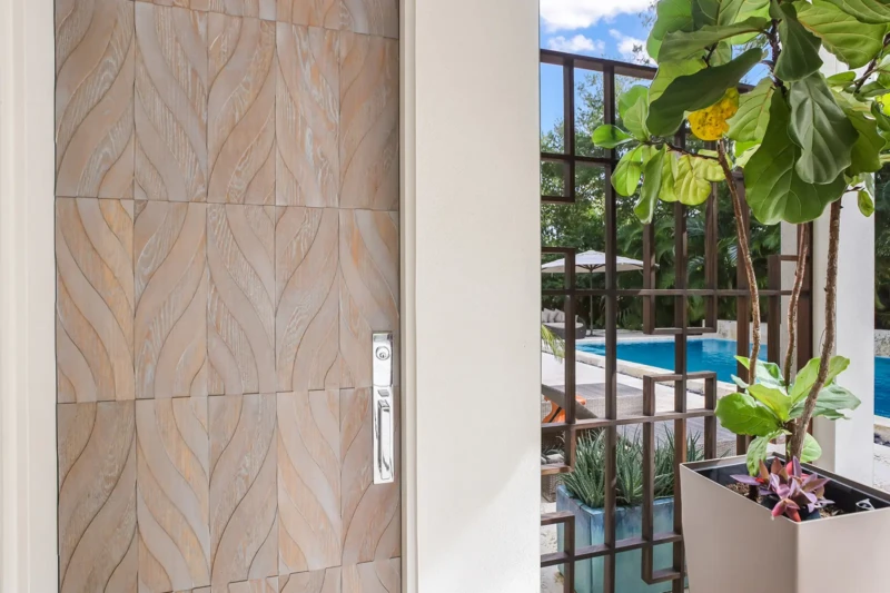 Modern Sarasota front door entrance design